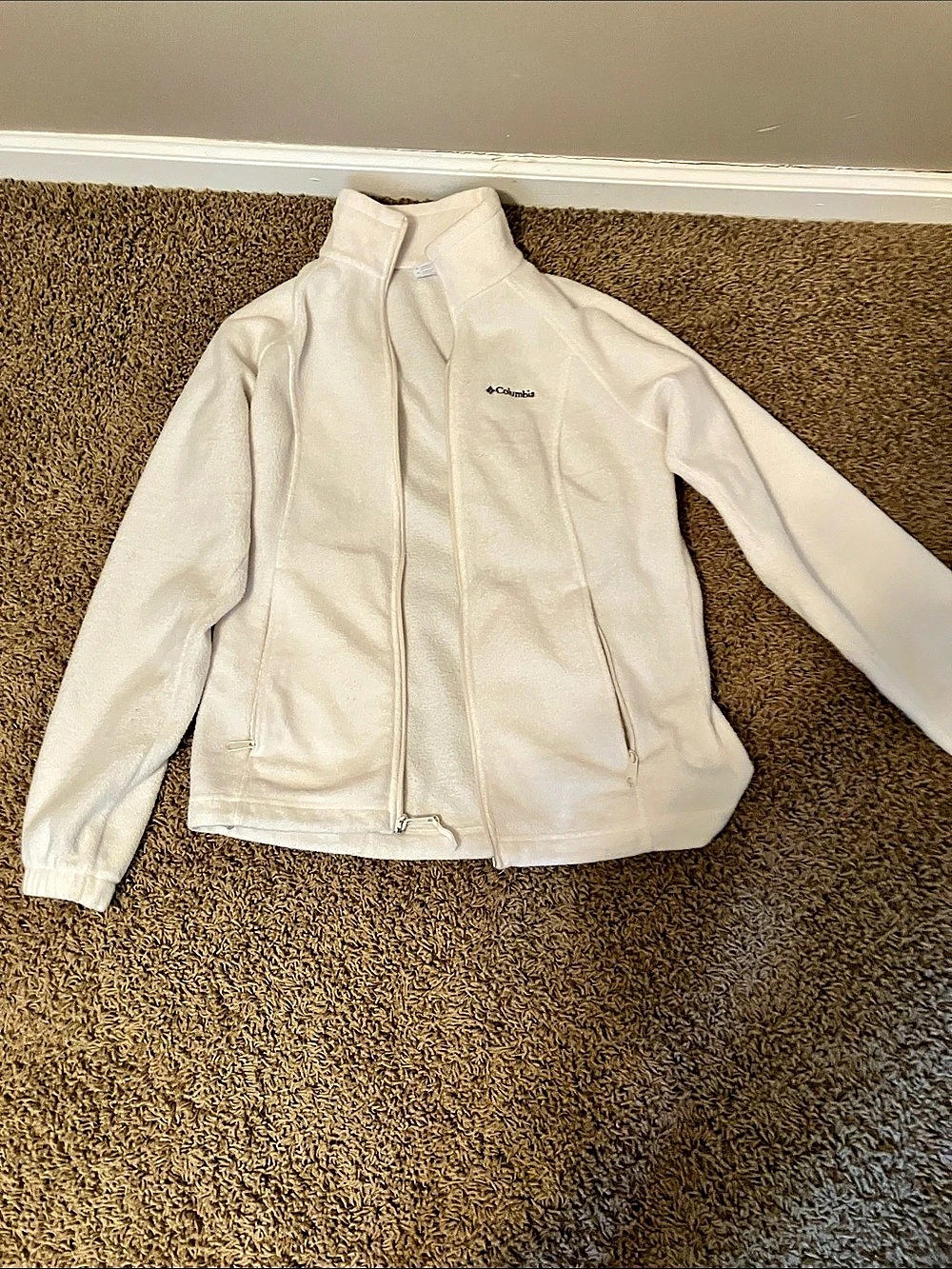 Columbia Women's Full-Zip Fleece Jacket, off White, medium